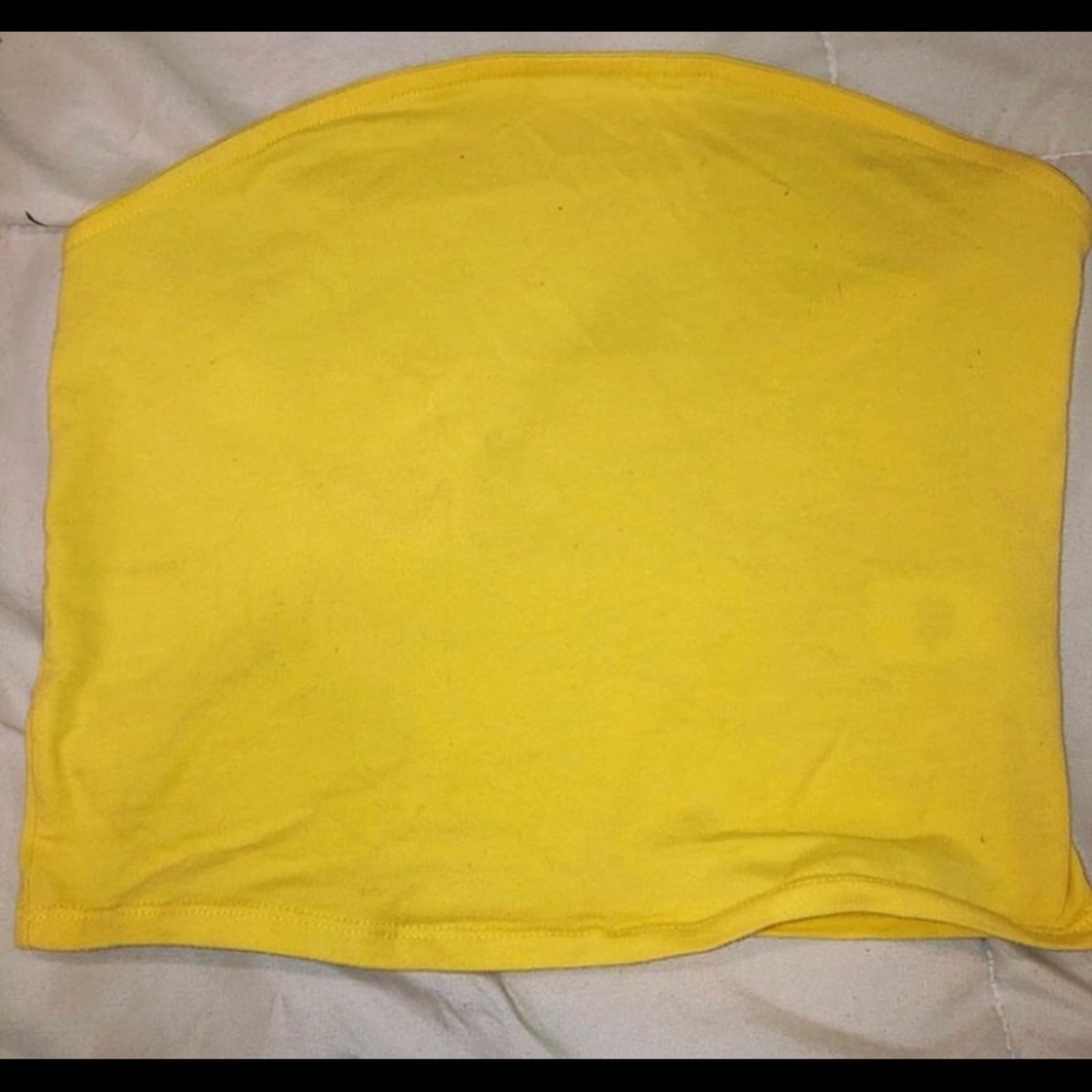 Yellow tube top